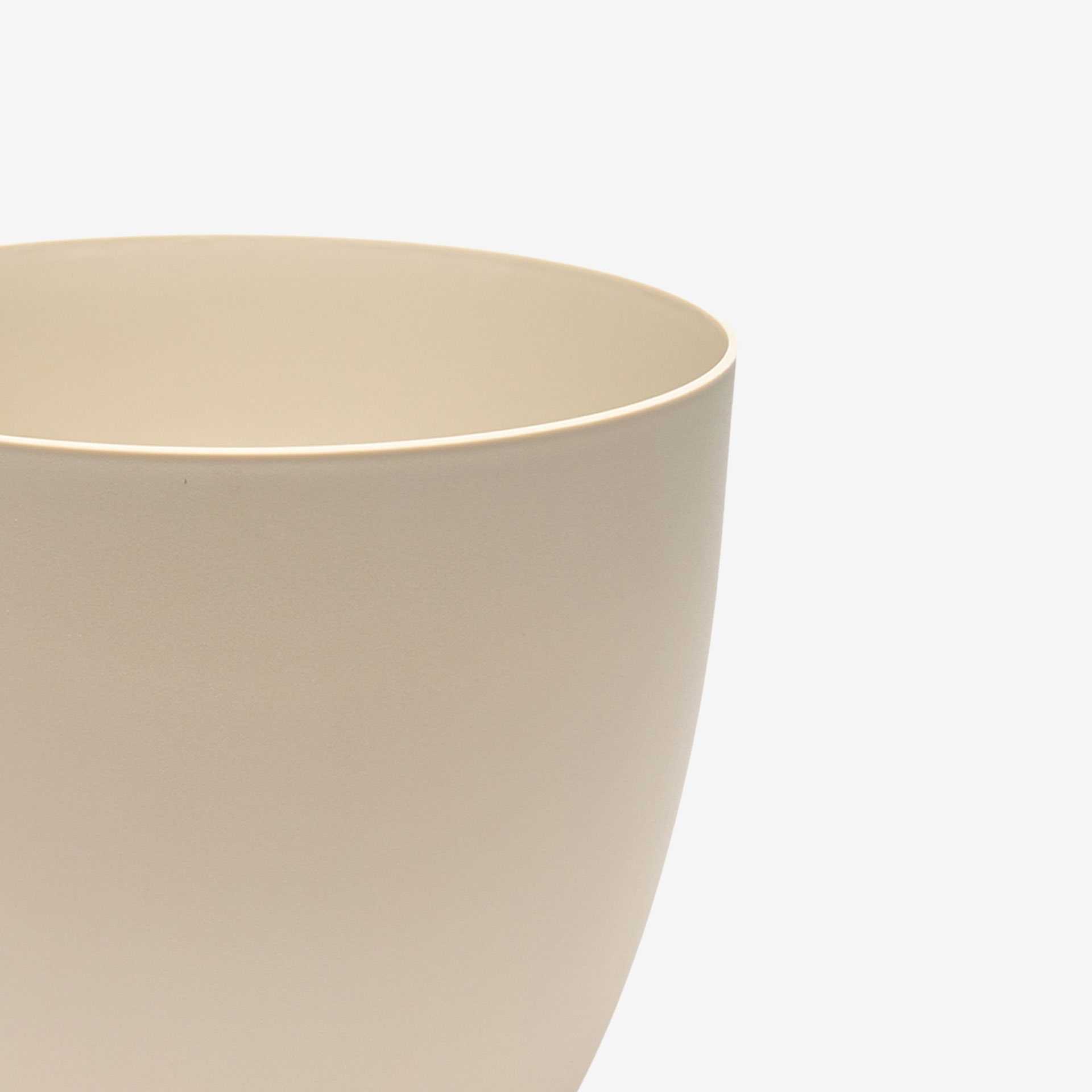 Vaso Plástico Tes Ecru Ø18X16cm