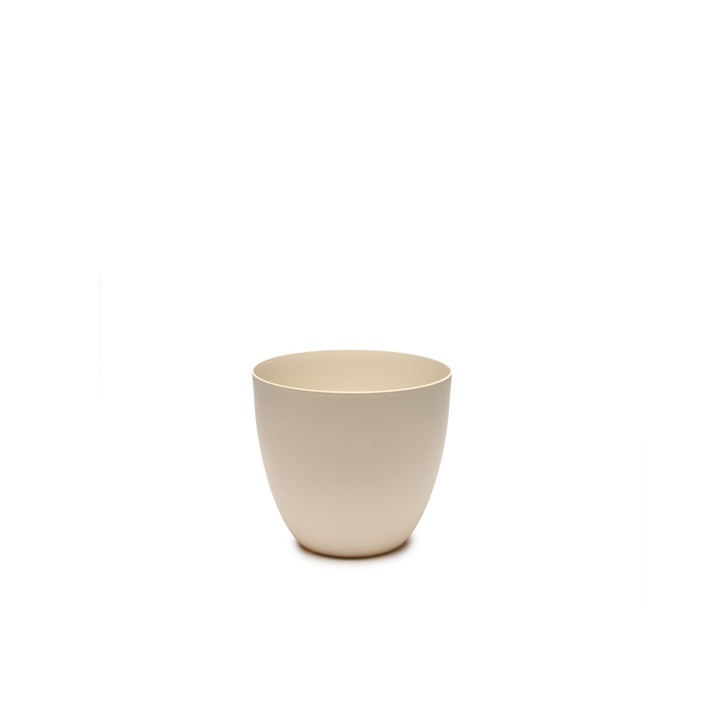 Vaso Plástico Tes Ecru Ø18X16cm