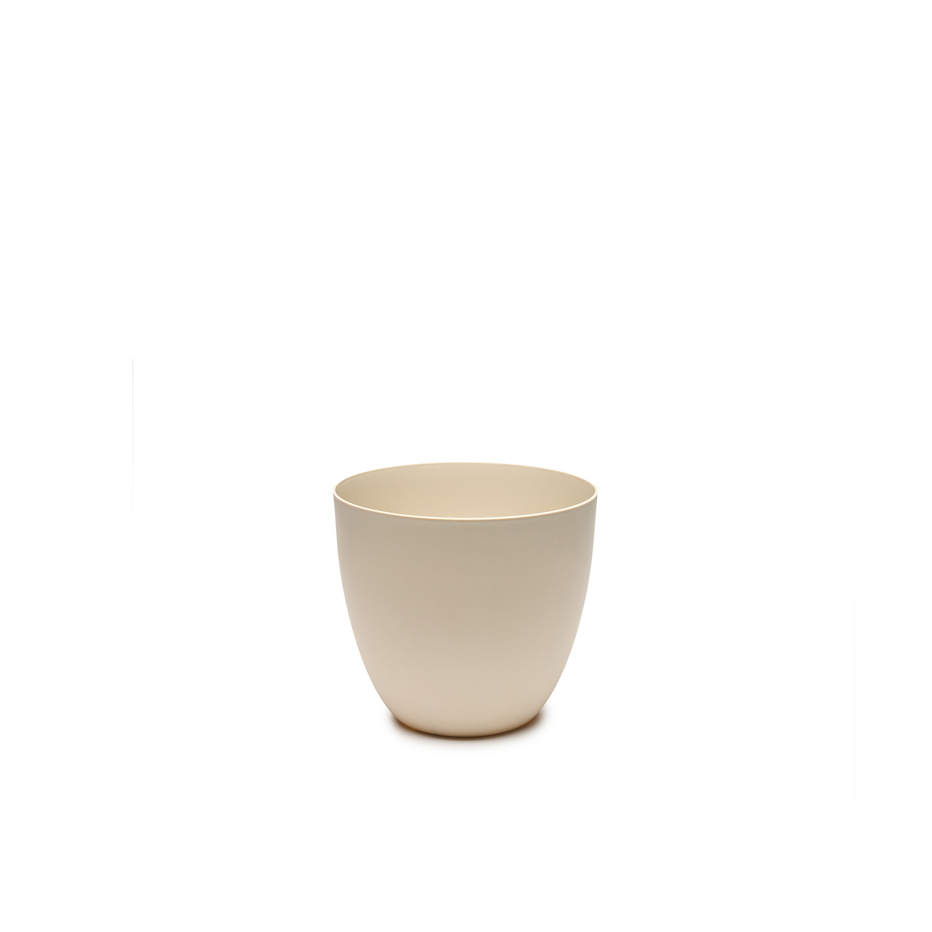 Vaso Plástico Tes Ecru Ø18X16cm