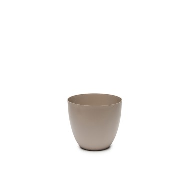 Vaso Plástico Tes Taupe Ø18X16cm