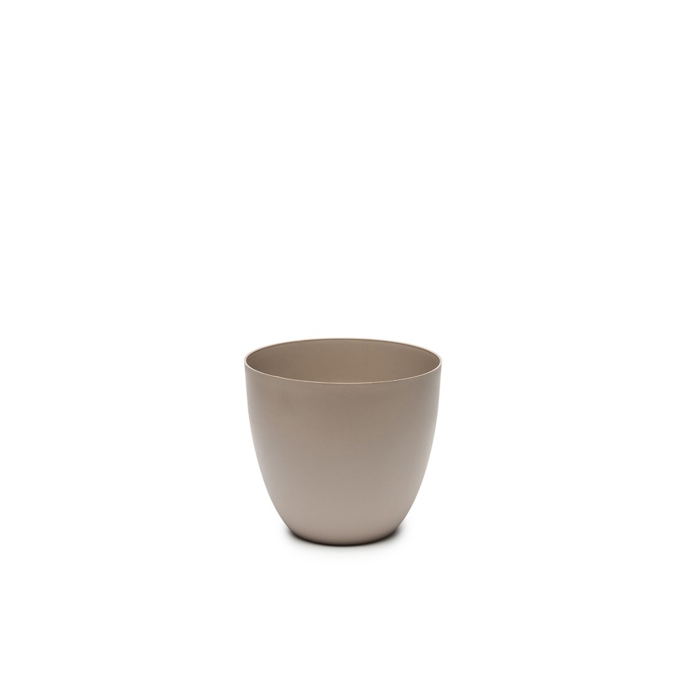 Vaso Plástico Tes Taupe Ø18X16cm