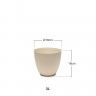 Vaso Plástico Tes Ecru Ø18X16cm Vaso Plástico Tes Ecru Ø18X16cm