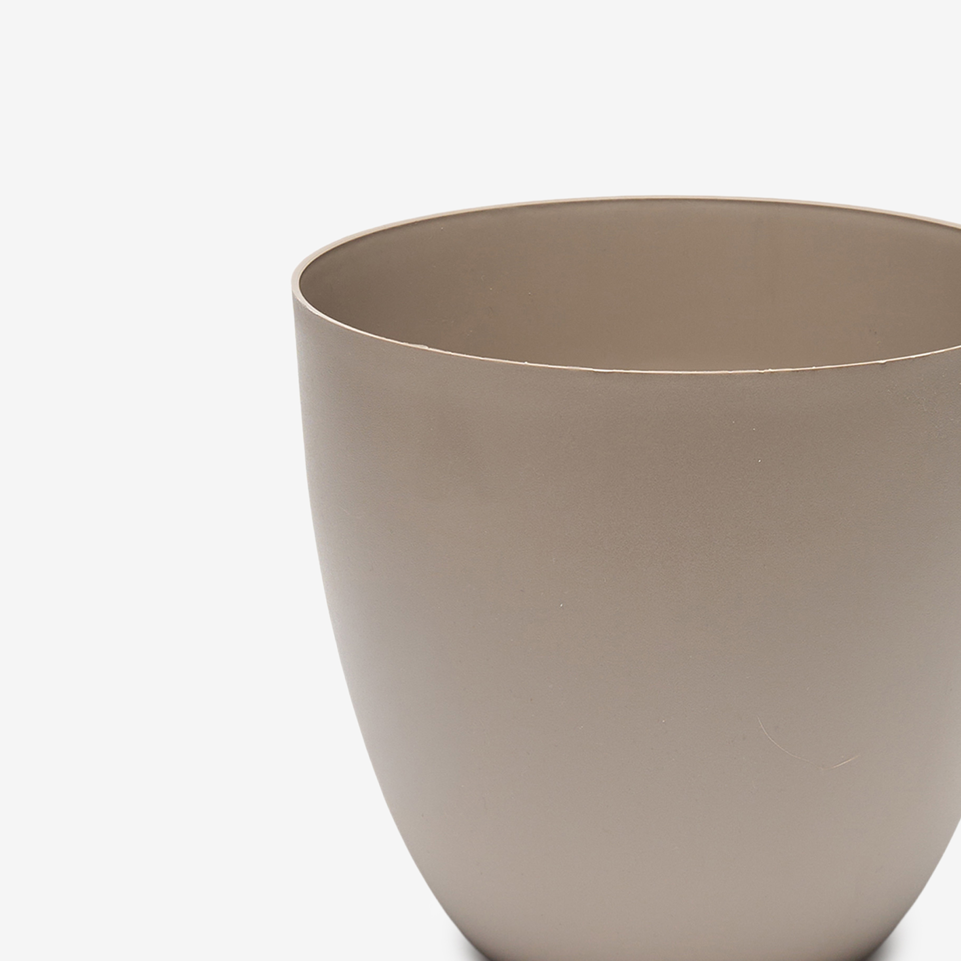 Vaso Plástico Tes Taupe Ø18X16cm
