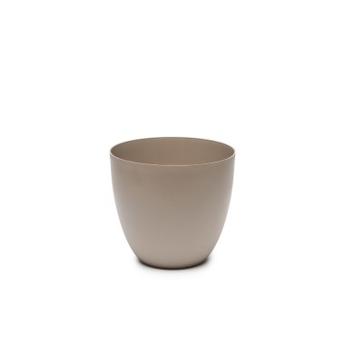 Vaso Plástico Tes Taupe Ø22X20cm