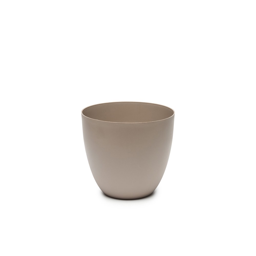 Vaso Plástico Tes Taupe Ø22X20cm