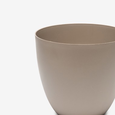 Vaso Plástico Tes Taupe Ø22X20cm