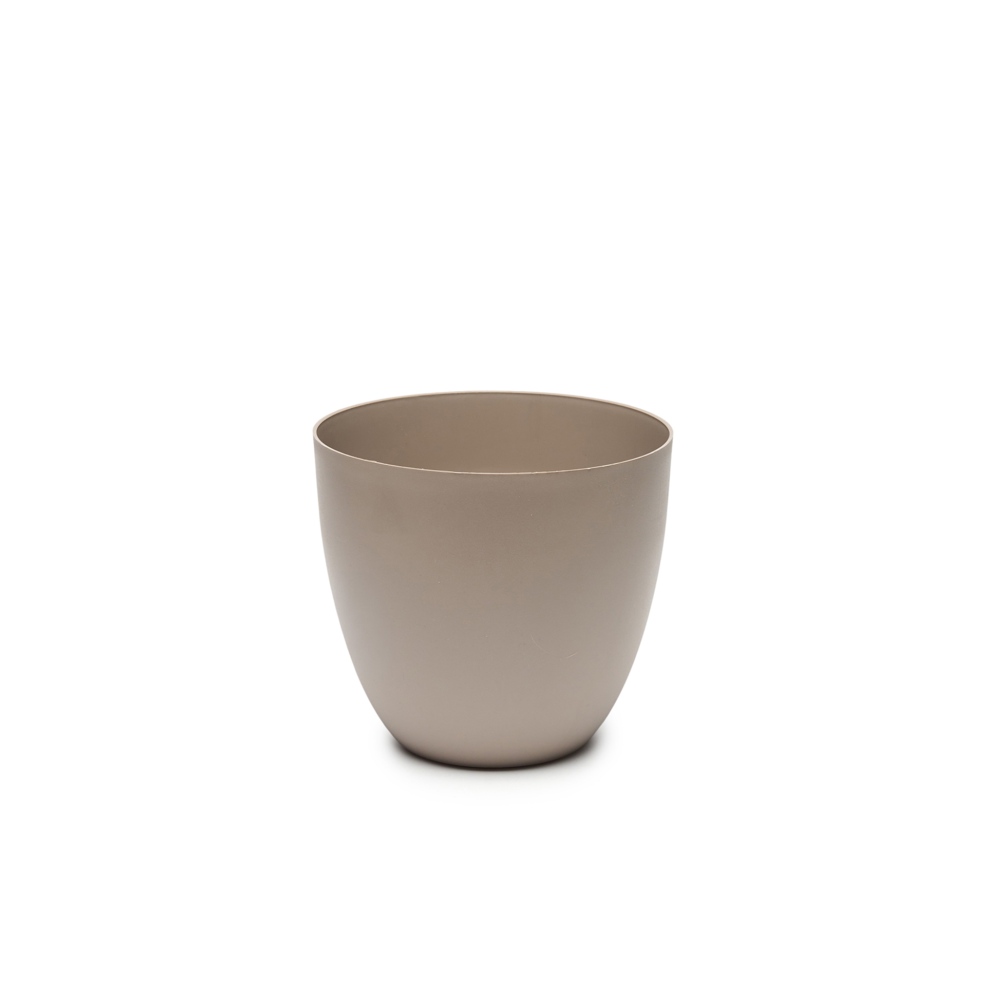 Vaso Plástico Tes Taupe Ø22X20cm
