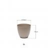 Vaso Pl�stico Tes Taupe �18X16cm