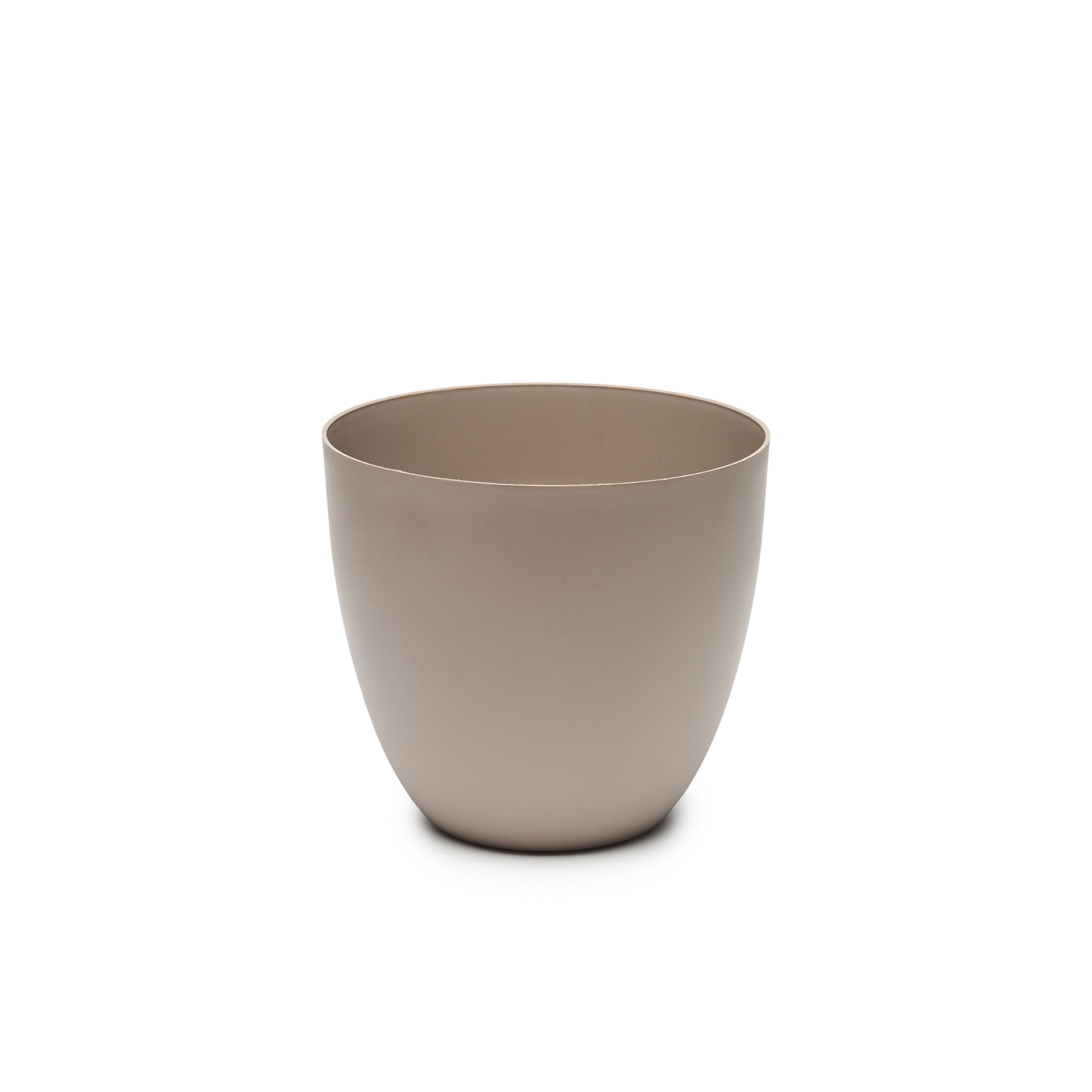 Vaso Plástico Tes Taupe Ø26X23cm
