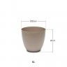 Vaso Plástico Tes Taupe Ø22X20cm Vaso Plástico Tes Taupe Ø22X20cm