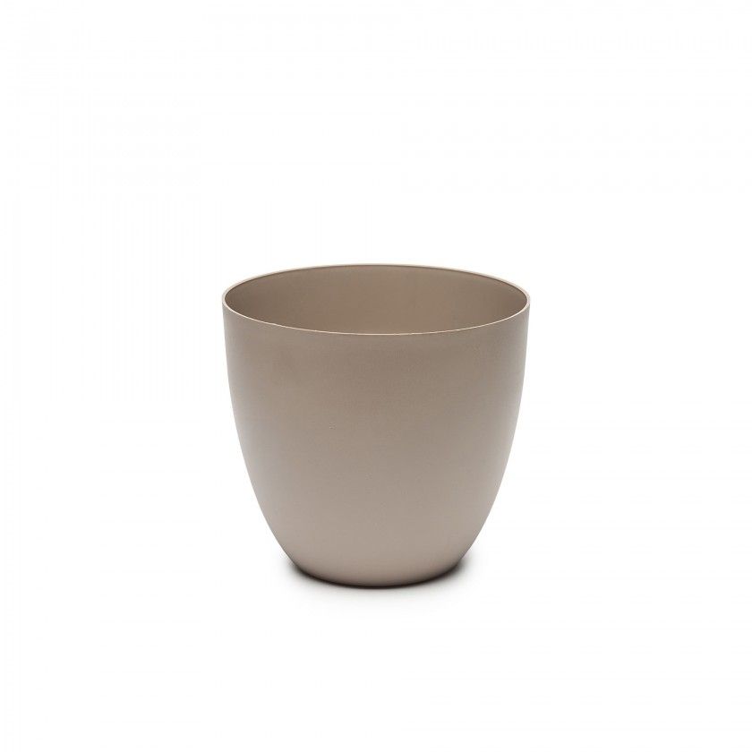 Vaso Plástico Tes Taupe Ø26X23cm Vaso Plástico Tes Taupe Ø26X23cm