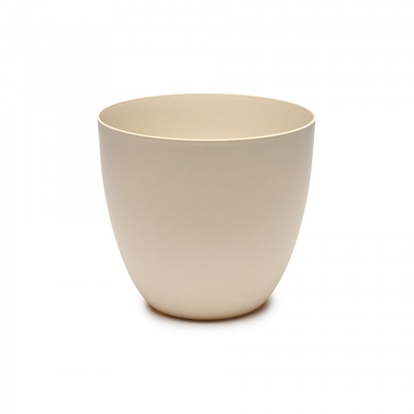 Vaso Plástico Tes Ecru Ø38X33cm Vaso Plástico Tes Ecru Ø38X33cm