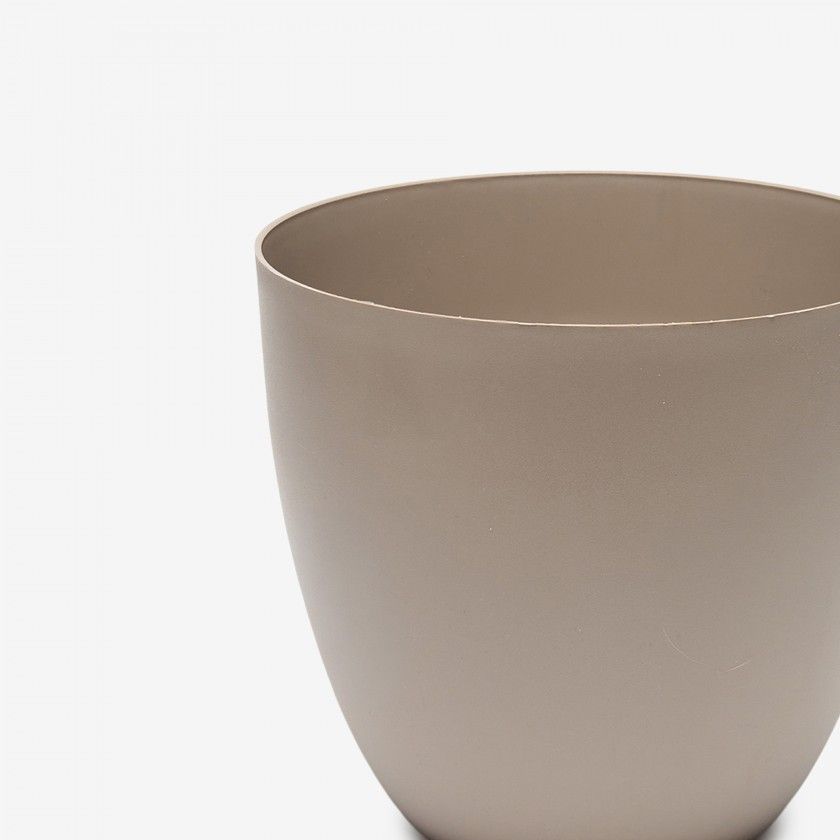 Vaso Plástico Tes Taupe Ø38X33cm Vaso Plástico Tes Taupe Ø38X33cm