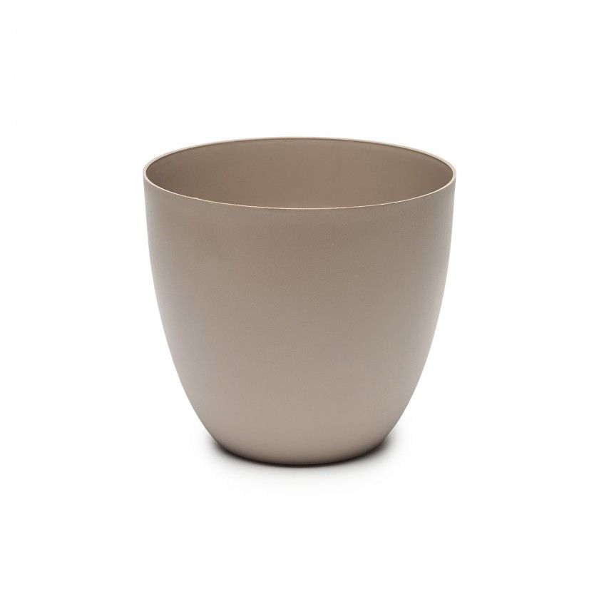 Vaso Plástico Tes Taupe Ø38X33cm Vaso Plástico Tes Taupe Ø38X33cm