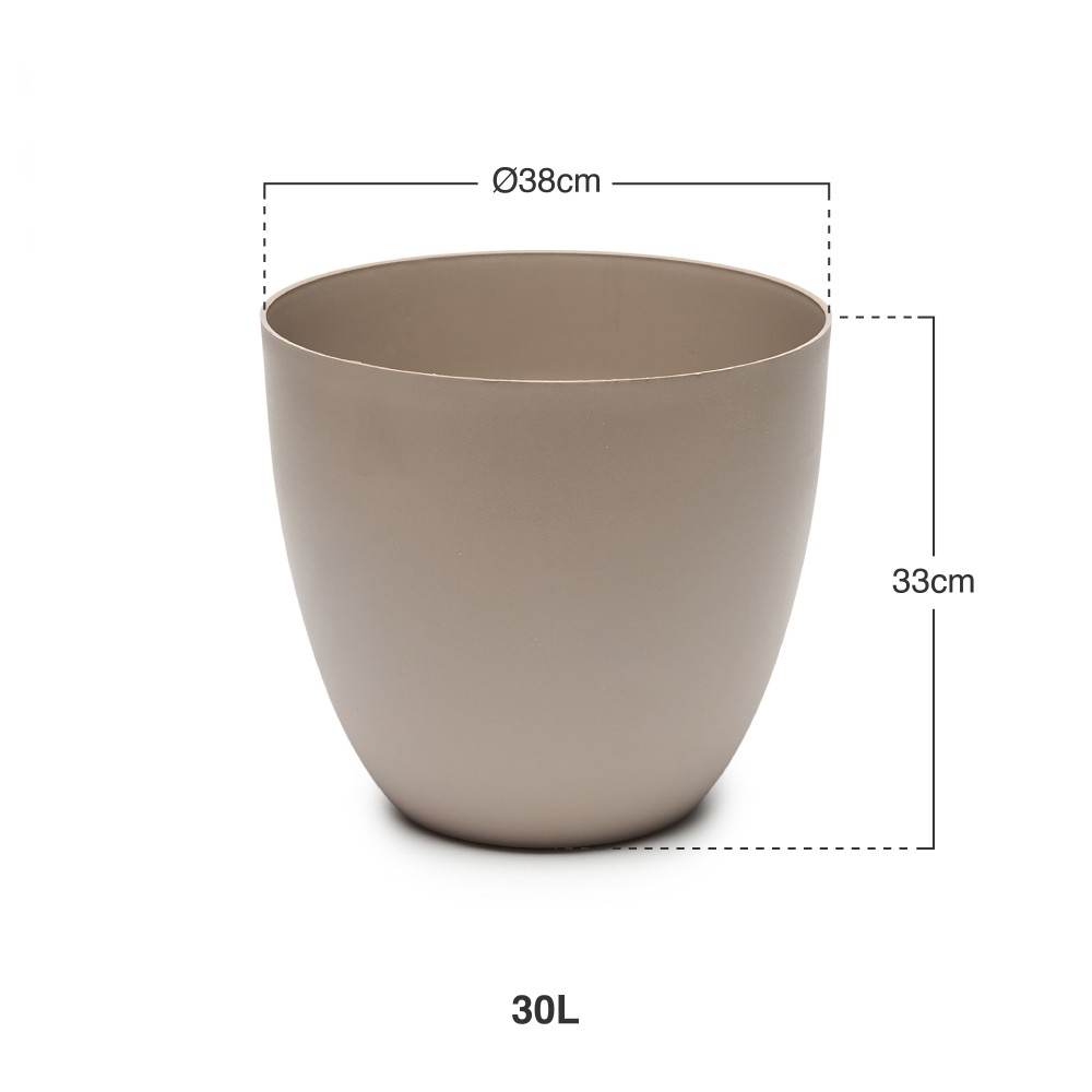 Vaso Pl�stico Tes Taupe �38X33cm