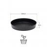 Prato Pl�stico Tes Redondo Preto �20x3cm