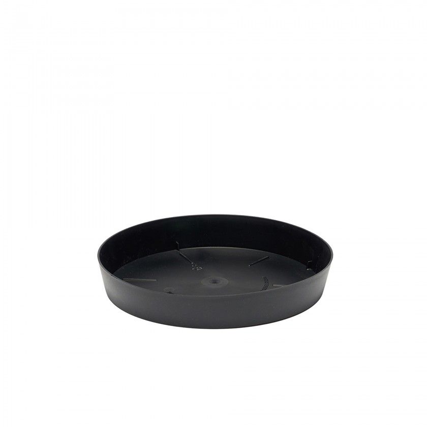 Prato Pl�stico Tes Redondo Preto �20x3cm