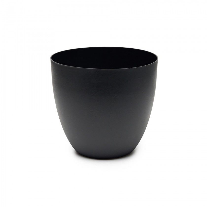 Vaso Plástico Tes Preto Ø38x33cm Vaso Plástico Tes Preto Ø38x33cm