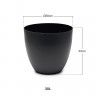 Vaso Plástico Tes Preto Ø38x33cm Vaso Plástico Tes Preto Ø38x33cm