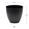 Vaso Plástico Tes PretoØ48x42cm Vaso Plástico Tes PretoØ48x42cm