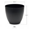 Vaso Plástico Tes Preto Ø60x55cm Vaso Plástico Tes Preto Ø60x55cm
