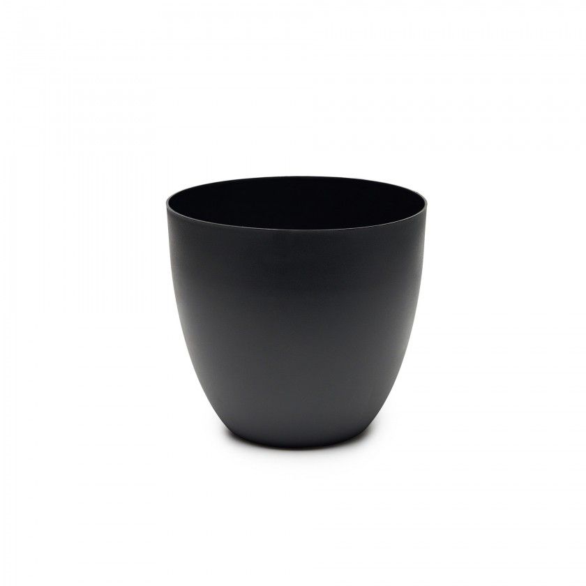 Vaso Plástico Tes Preto Ø32x29cm Vaso Plástico Tes Preto Ø32x29cm