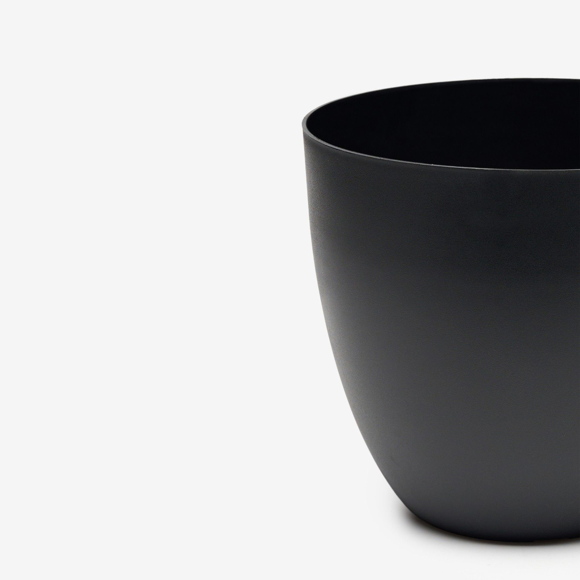 Vaso Plástico Tes Preto Ø32x29cm