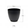Vaso Plástico Tes Preto Ø32x29cm Vaso Plástico Tes Preto Ø32x29cm