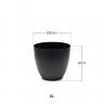 Vaso Pl�stico Tes Preto �22x20cm