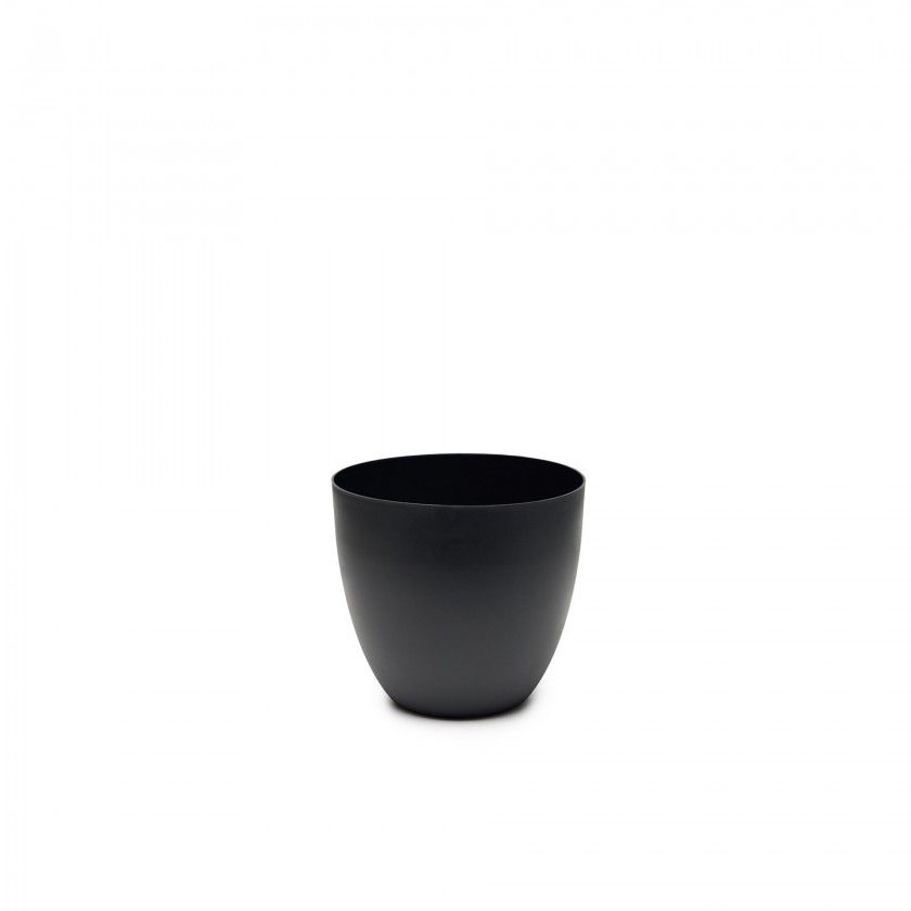 Vaso Plástico Tes Preto Ø18x16cm Vaso Plástico Tes Preto Ø18x16cm