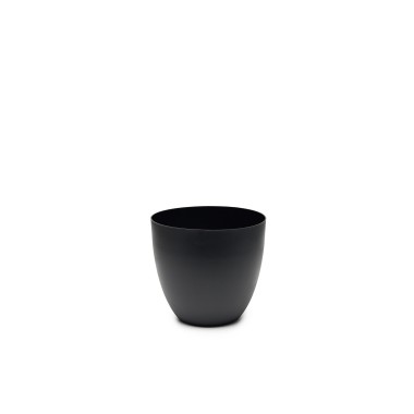 Vaso Plástico Tes Preto Ø18x16cm