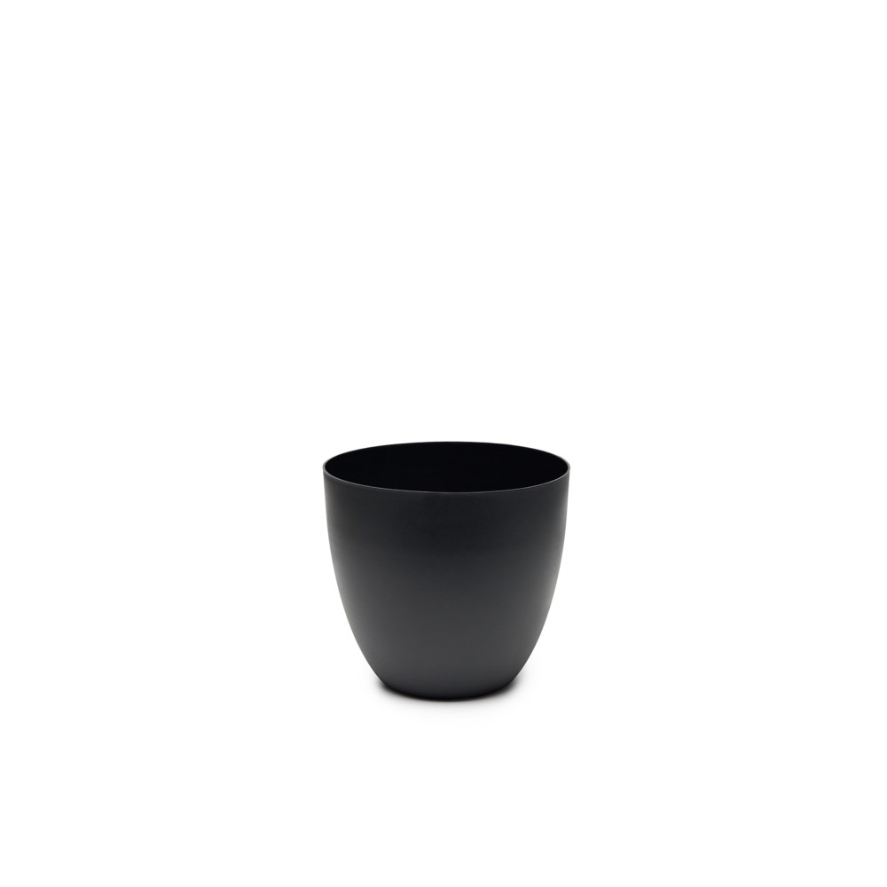 Vaso Plástico Tes Preto Ø18x16cm