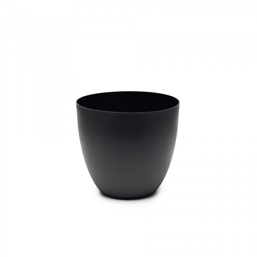 Vaso Plástico Tes Preto Ø26x23cm Vaso Plástico Tes Preto Ø26x23cm