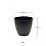 Vaso Plástico Tes Preto Ø26x23cm Vaso Plástico Tes Preto Ø26x23cm