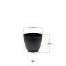 Vaso Plástico Tes Preto Ø18x16cm Vaso Plástico Tes Preto Ø18x16cm