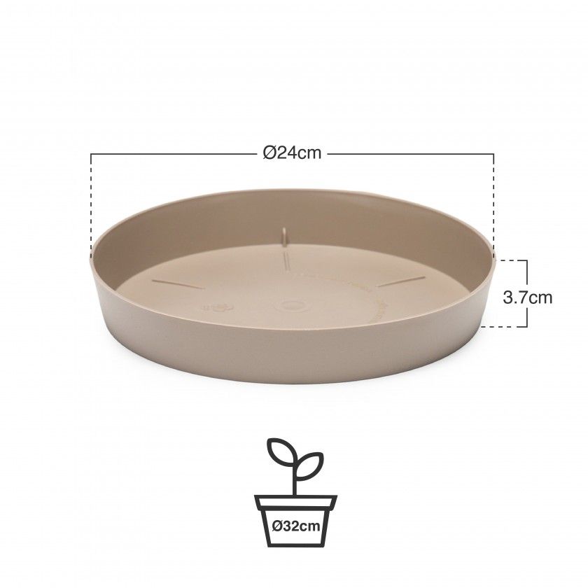 Prato Plastico Tes Redondo Toupe Ø24x3.7cm Prato Plastico Tes Redondo Toupe Ø24x3.7cm
