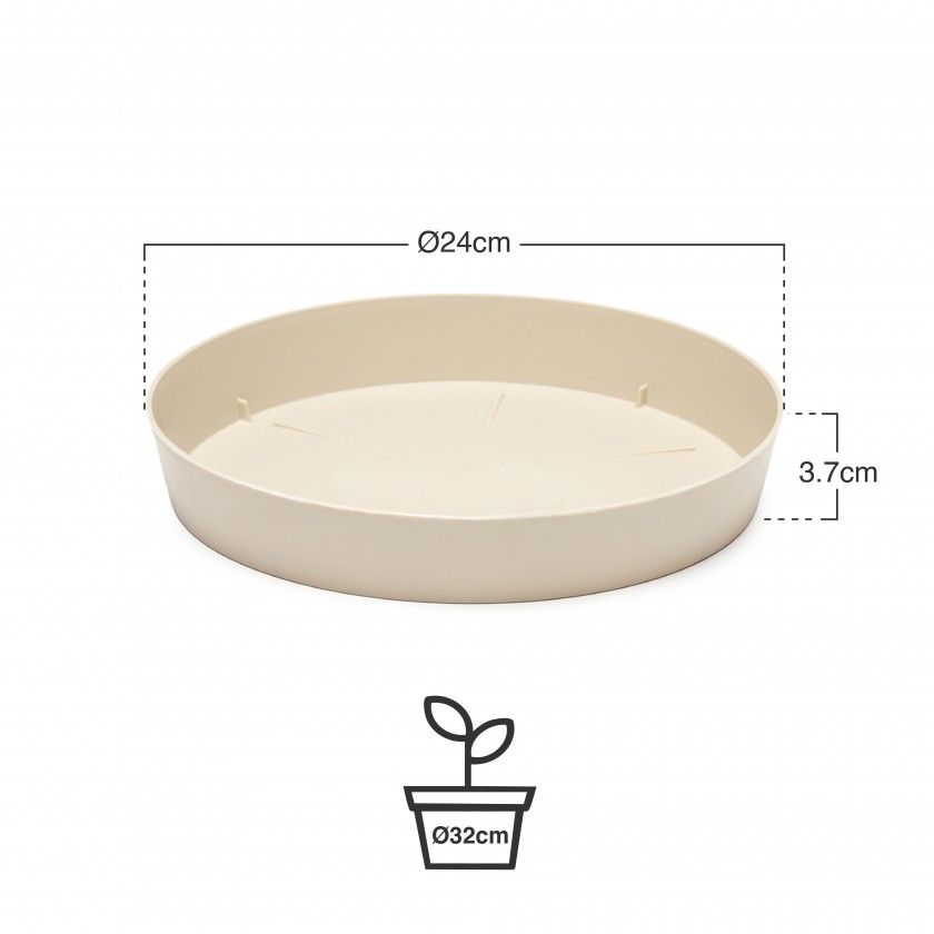 Prato Plastico Tes Redondo Cru Ø24x3.7cm Prato Plastico Tes Redondo Cru Ø24x3.7cm