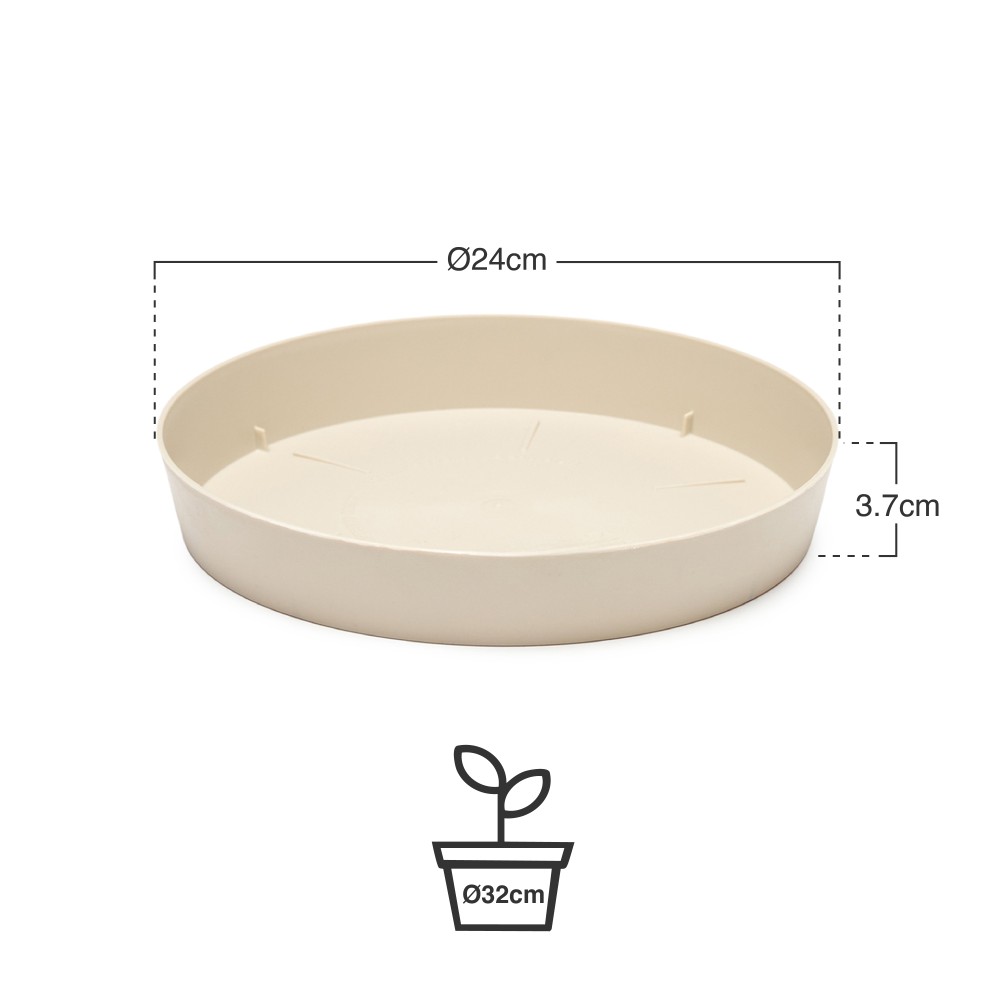 Prato Plastico Tes Redondo Cru �24x3.7cm