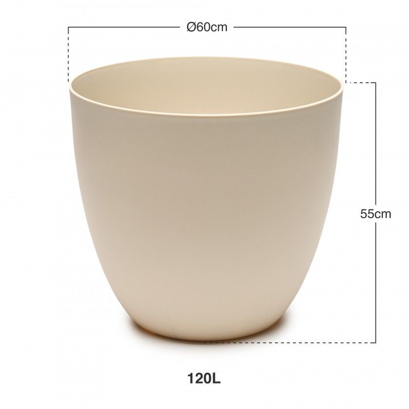 Vaso Plástico Tes EcruØ60x55cm Vaso Plástico Tes EcruØ60x55cm