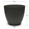 Vaso Pl�stico Tes Antracite �80x73cm