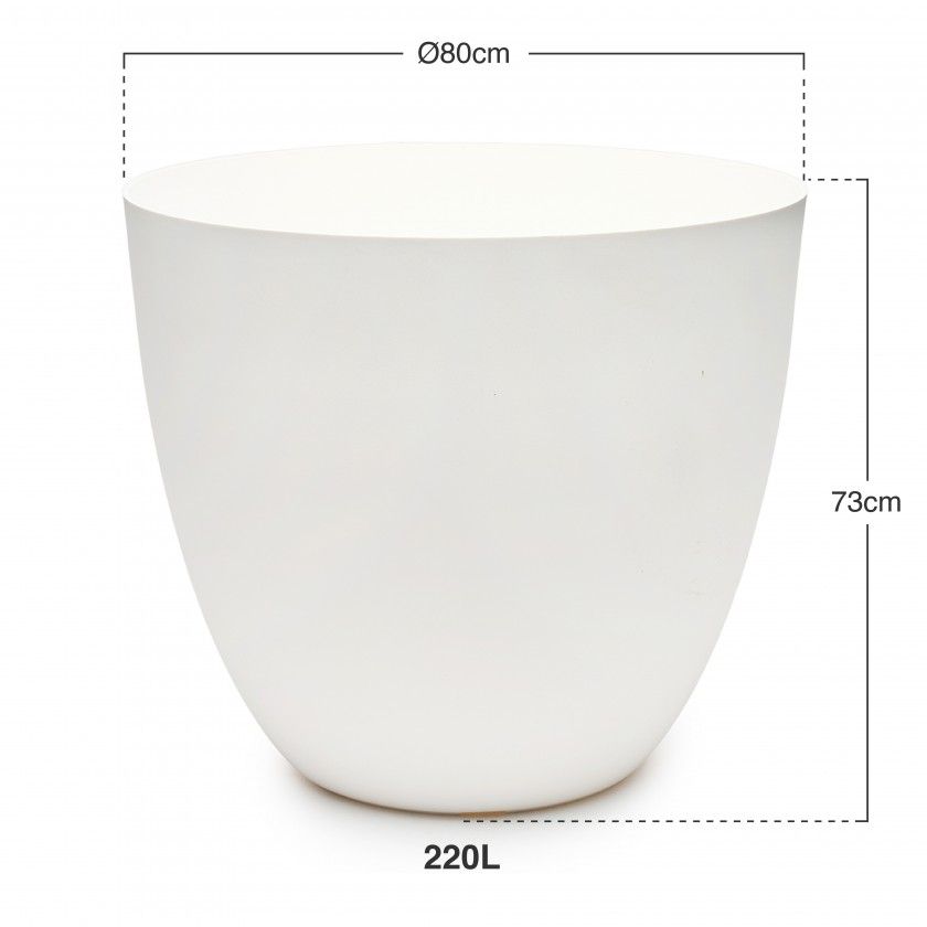 Vaso Plástico Tes BrancoØ80x73cm Vaso Plástico Tes BrancoØ80x73cm