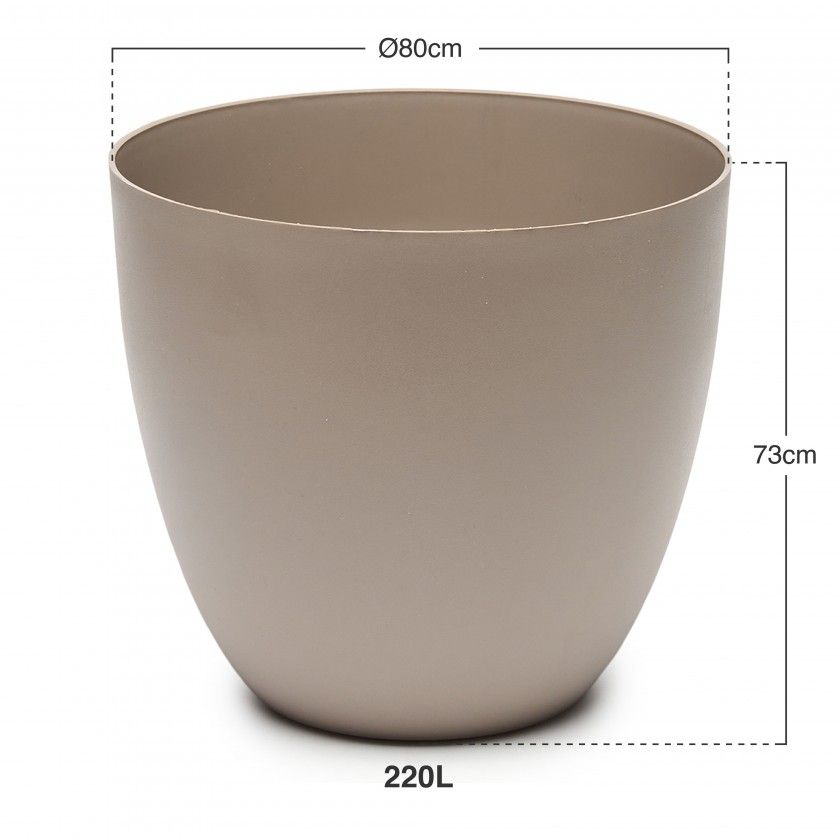 Vaso Plástico Tes Toupe Ø80x73cm Vaso Plástico Tes Toupe Ø80x73cm