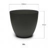 Vaso Plástico Tes Antracite Ø48x42cm Vaso Plástico Tes Antracite Ø48x42cm