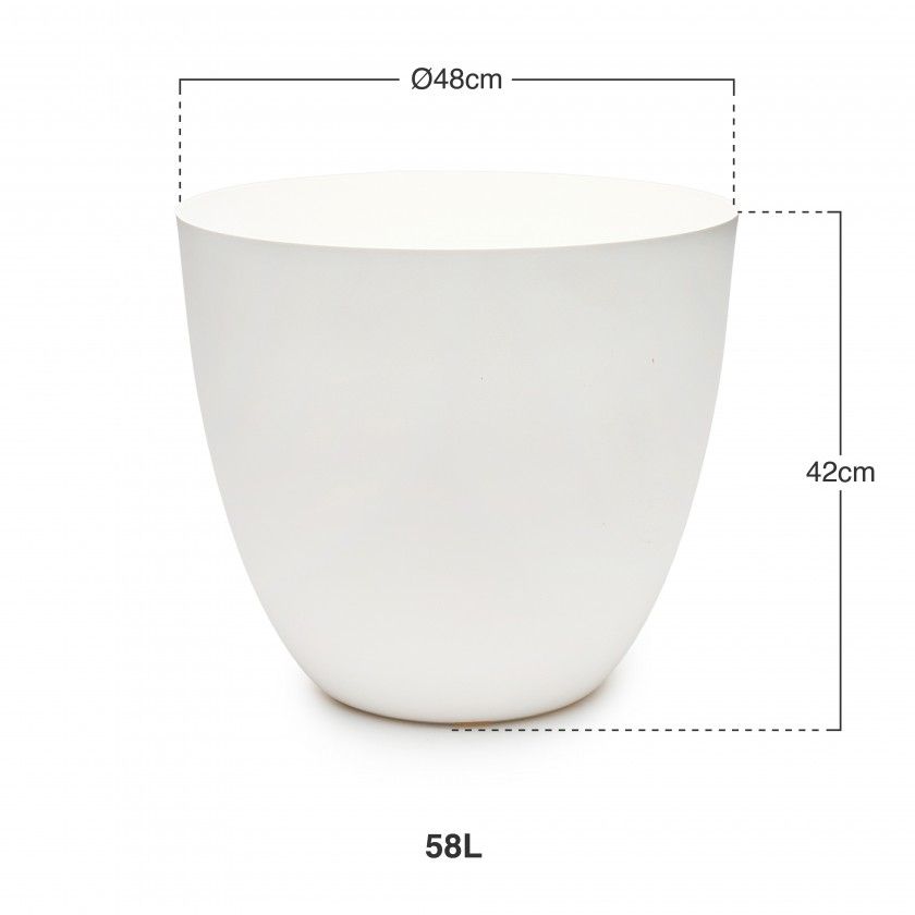 Vaso Plástico Tes Antracite Ø48x42cm Vaso Plástico Tes Antracite Ø48x42cm