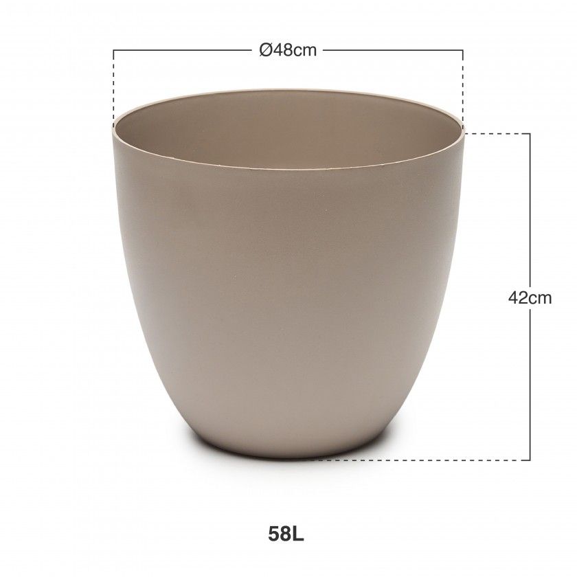 Vaso Plástico Tes Toupe Ø48x42cm Vaso Plástico Tes Toupe Ø48x42cm