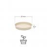 Prato Plástico Tes Redondo Cru Ø14x2cm Prato Plástico Tes Redondo Cru Ø14x2cm