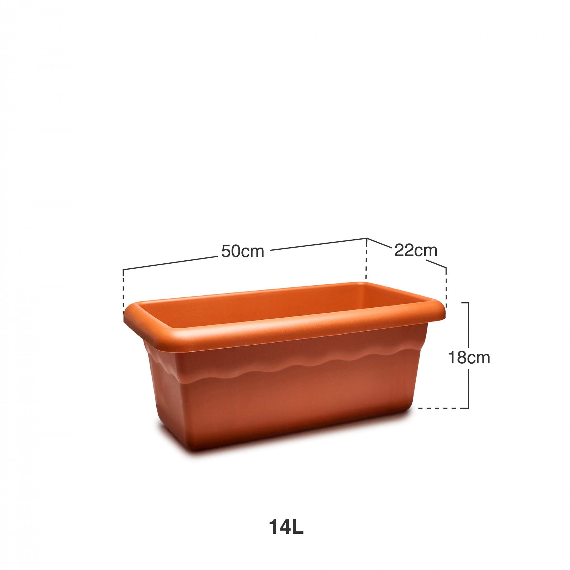 Floreira Terra Terracota 50X22cm