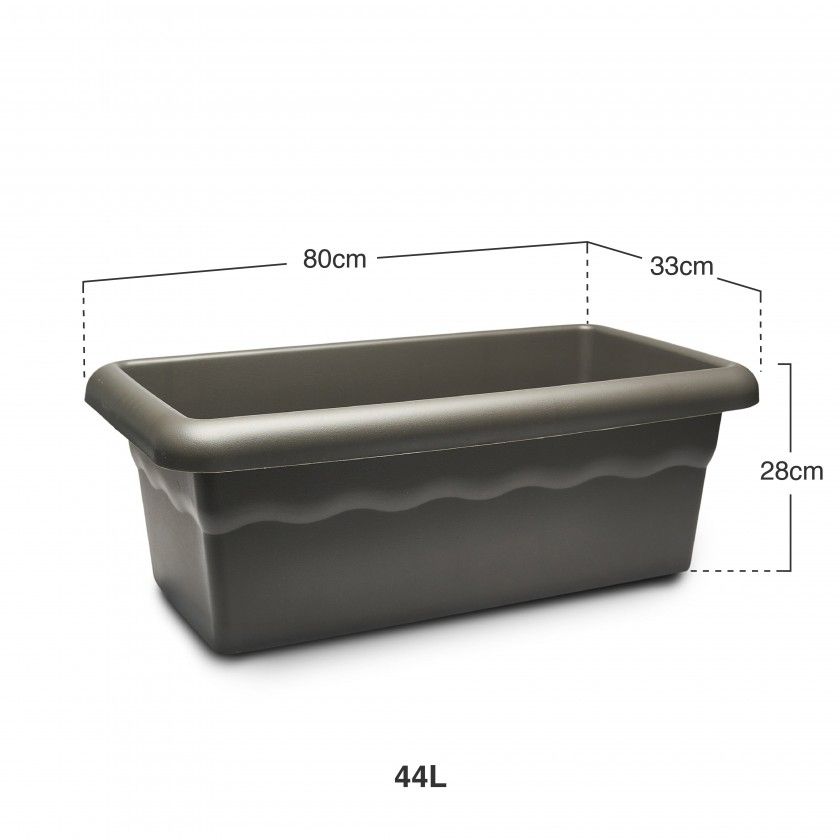 Floreira Terra Antracite 80X33cm Floreira Terra Antracite 80X33cm