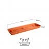 Prato Para Floreira Terra Terracota 77X29cm Prato Para Floreira Terra Terracota 77X29cm