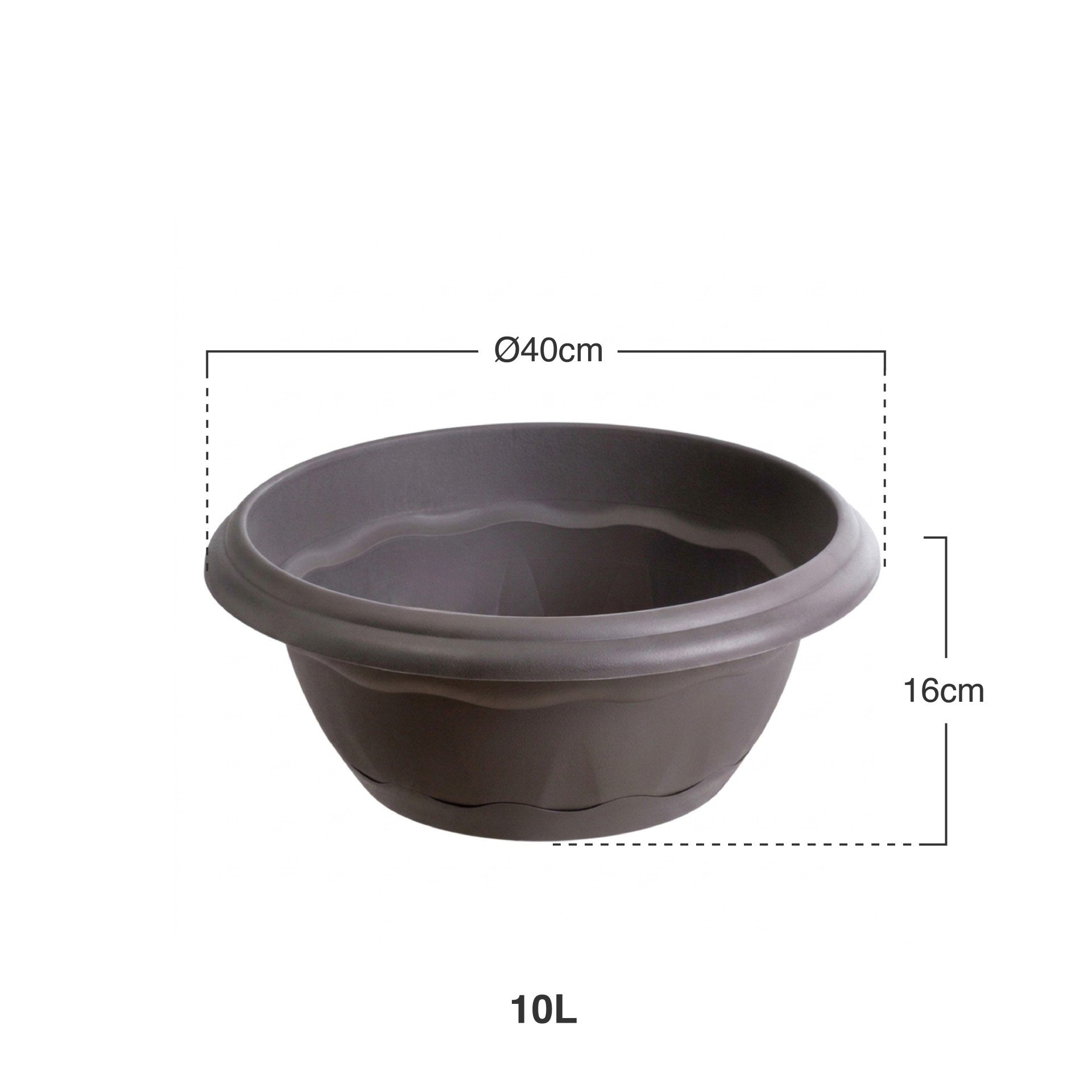 Taça Terra Antracite Ø40x23x18cm